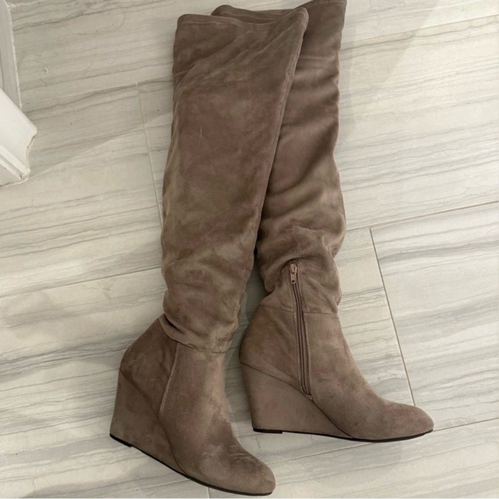 Chinese Laundry Over the Knee Boots- Tan Size 9.5 - Picture 3 of 15